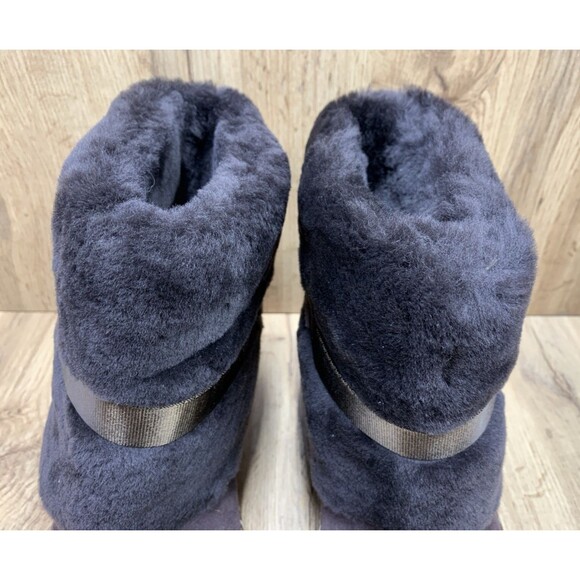 Jessica Simpson Women's Micro Suede Boot Bootie Slippers Fur Lining Brown Size 9 - Picture 8 of 16